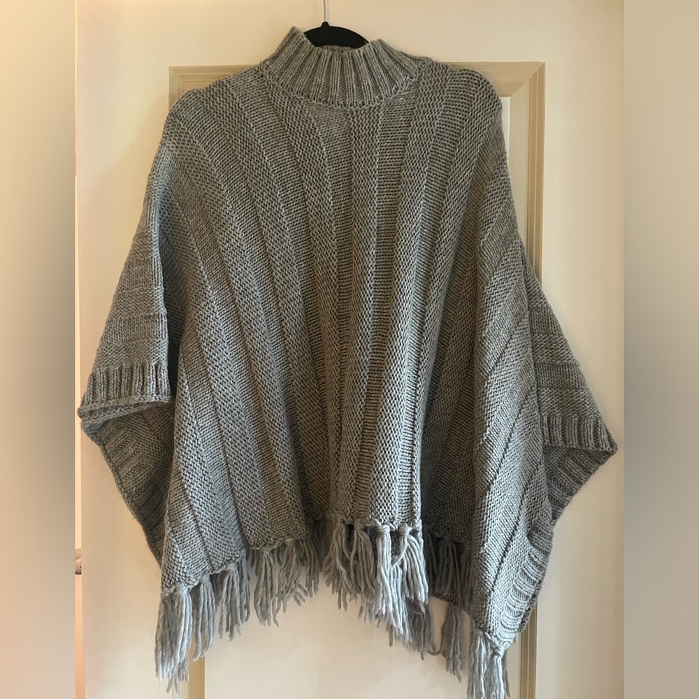 Forever 21 cable knit cape